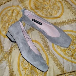 New REBEL sarah square toe suede leather flat size 7.5
